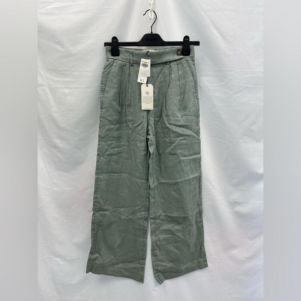 Abercrombie & Fitch Green Linen Pants